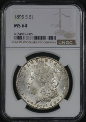 Obverse of this 1895-S Morgan Dollar NGC MS-64