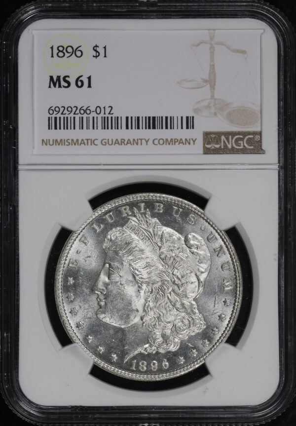 Obverse of this 1896 Morgan Dollar NGC MS-61
