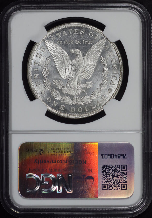 Reverse of this 1896 Morgan Dollar NGC MS-61