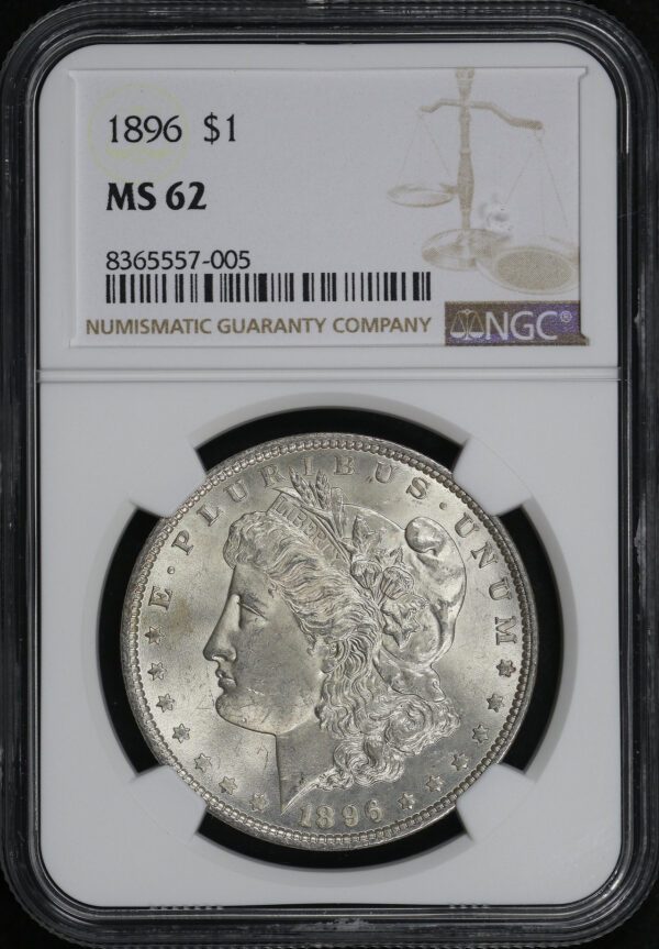 Obverse of this 1896 Morgan Dollar NGC MS-62