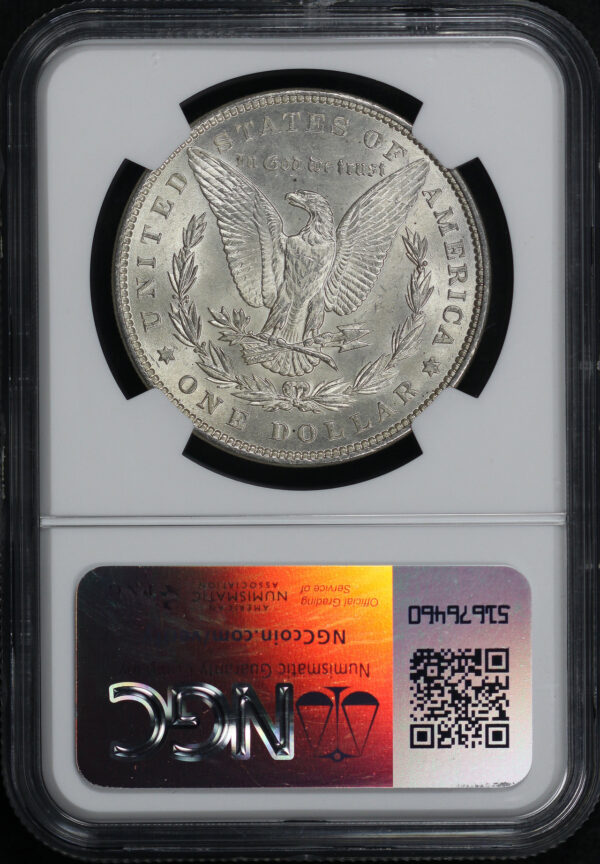 Reverse of this 1896 Morgan Dollar NGC MS-62