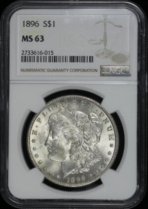 Obverse of this 1896 Morgan Dollar NGC MS-63