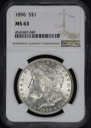 Obverse of this 1896 Morgan Dollar NGC MS-63