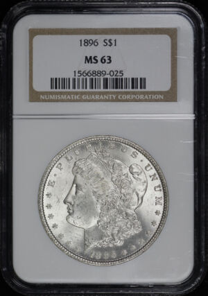 Obverse of this 1896 Morgan Dollar NGC MS-63