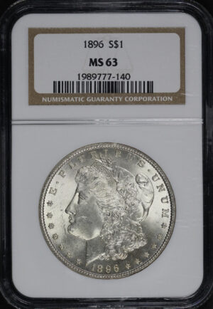 Obverse of this 1896 Morgan Dollar NGC MS-63