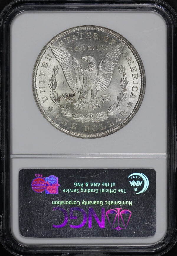 Reverse of this 1896 Morgan Dollar NGC MS-63