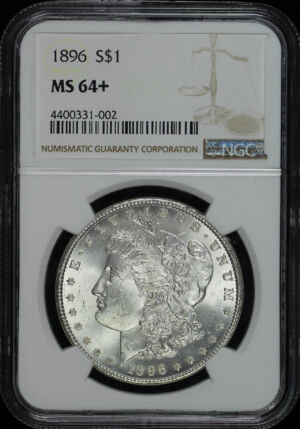 Obverse of this 1896 Morgan Dollar NGC MS-64+