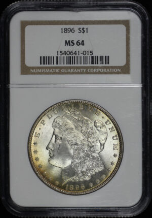 Obverse of this 1896 Morgan Dollar NGC MS-64