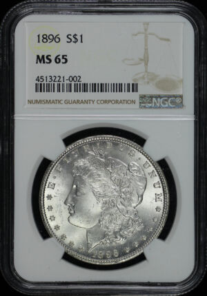Obverse of this 1896 Morgan Dollar NGC MS-65