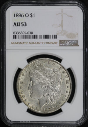 Obverse of this 1896-O Morgan Dollar NGC AU-53