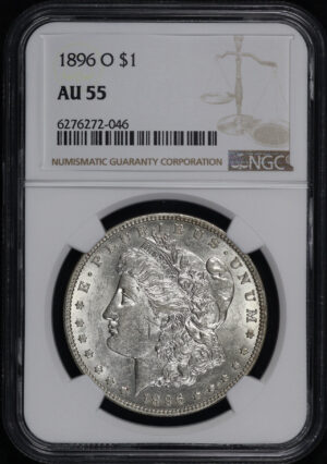 Obverse of this 1896-O Morgan Dollar NGC AU-55