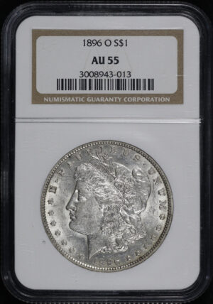 Obverse of this 1896-O Morgan Dollar NGC AU-55