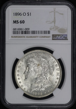 Obverse of this 1896-O Morgan Dollar NGC MS-60