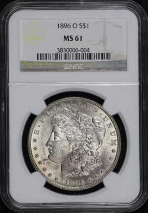 Obverse of this 1896-O Morgan Dollar NGC MS-61