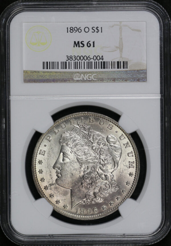 Obverse of this 1896-O Morgan Dollar NGC MS-61