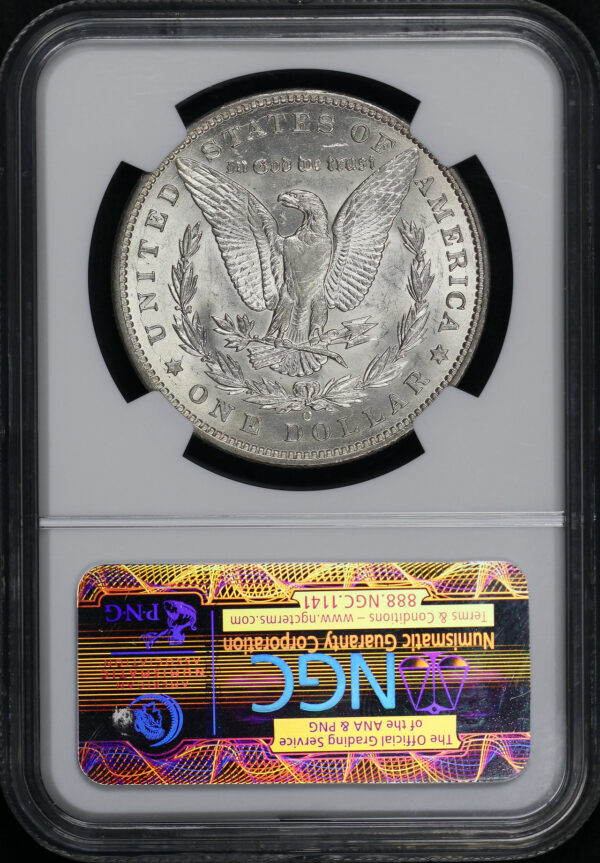 Reverse of this 1896-O Morgan Dollar NGC MS-61