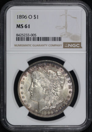 Obverse of this 1896-O Morgan Dollar NGC MS-61