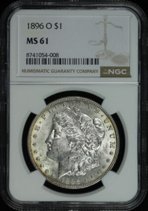Obverse of this 1896-O Morgan Dollar NGC MS-61