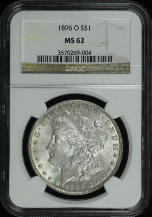 Obverse of this 1896-O Morgan Dollar NGC MS-62