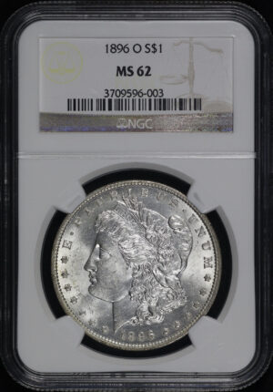 Obverse of this 1896-O Morgan Dollar NGC MS-62