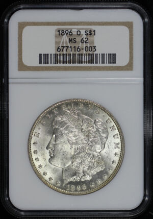 Obverse of this 1896-O Morgan Dollar NGC MS-62