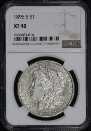 Obverse of this 1896-S Morgan Dollar NGC XF-40