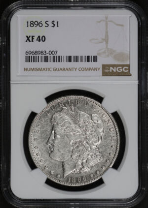 Obverse of this 1896-S Morgan Dollar NGC XF-40
