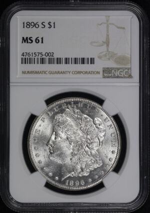 Obverse of this 1896-S Morgan Dollar NGC MS-61