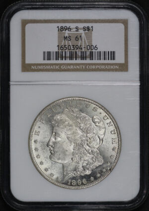 Obverse of this 1896-S Morgan Dollar NGC MS-61