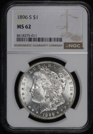 Obverse of this 1896-S Morgan Dollar NGC MS-62