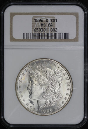Obverse of this 1896-S Morgan Dollar NGC MS-64