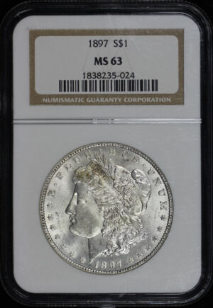 Obverse of this 1897 Morgan Dollar NGC MS-63