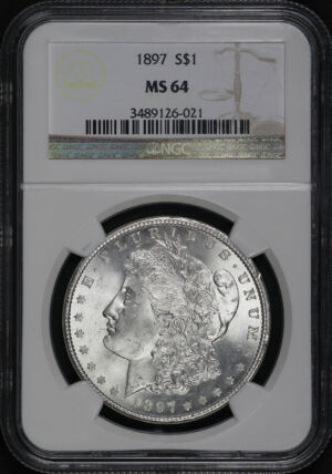Obverse of this 1897 Morgan Dollar NGC MS-64