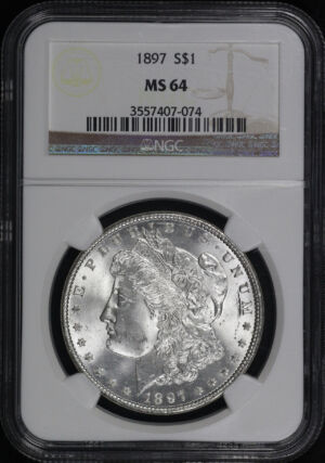 Obverse of this 1897 Morgan Dollar NGC MS-64