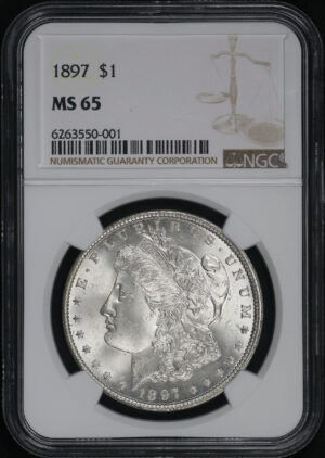 Obverse of this 1897 Morgan Dollar NGC MS-65