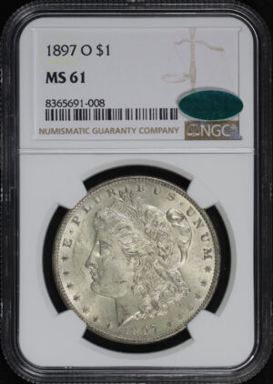 Obverse of this 1897-O Morgan Dollar NGC MS-61 CAC