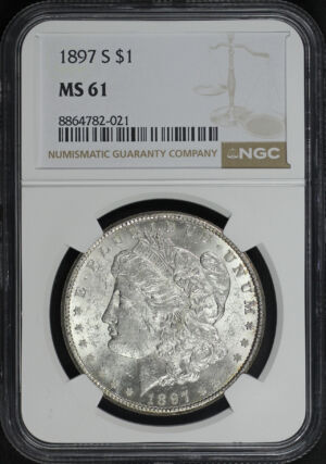Obverse of this 1897-S Morgan Dollar NGC MS-61