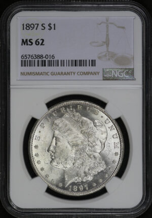 Obverse of this 1897-S Morgan Dollar NGC MS-62