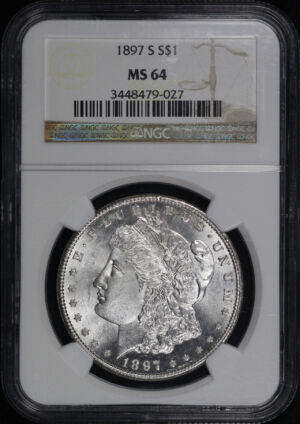 Obverse of this 1897-S Morgan Dollar NGC MS-64