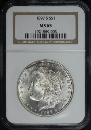 Obverse of this 1897-S Morgan Dollar NGC MS-65