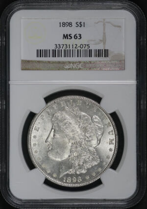 Obverse of this 1898 Morgan Dollar NGC MS-63