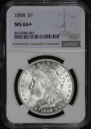 Obverse of this 1898 Morgan Dollar NGC MS-66+