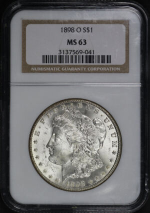Obverse of this 1898-O Morgan Dollar NGC MS-63