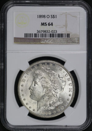 Obverse of this 1898-O Morgan Dollar NGC MS-64