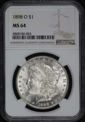 Obverse of this 1898-O Morgan Dollar NGC MS-64