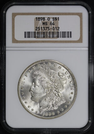 Obverse of this 1898-O Morgan Dollar NGC MS-64