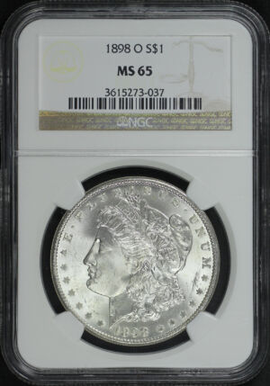 Obverse of this 1898-O Morgan Dollar NGC MS-65
