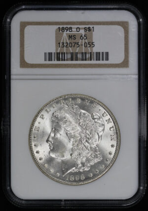 Obverse of this 1898-O Morgan Dollar NGC MS-65