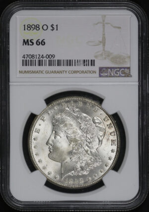 Obverse of this 1898-O Morgan Dollar NGC MS-66