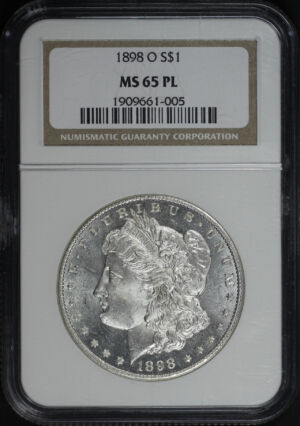 Obverse of this 1898-O Morgan Dollar NGC MS-65 PL
